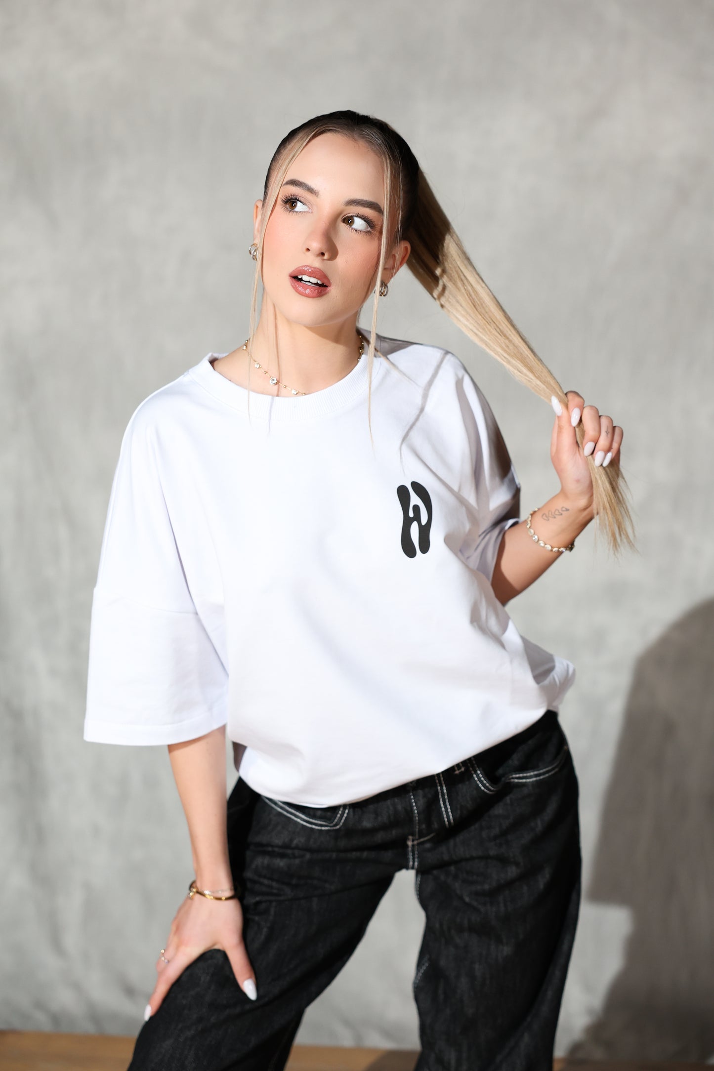 WAVY - koszulka biała, boxy