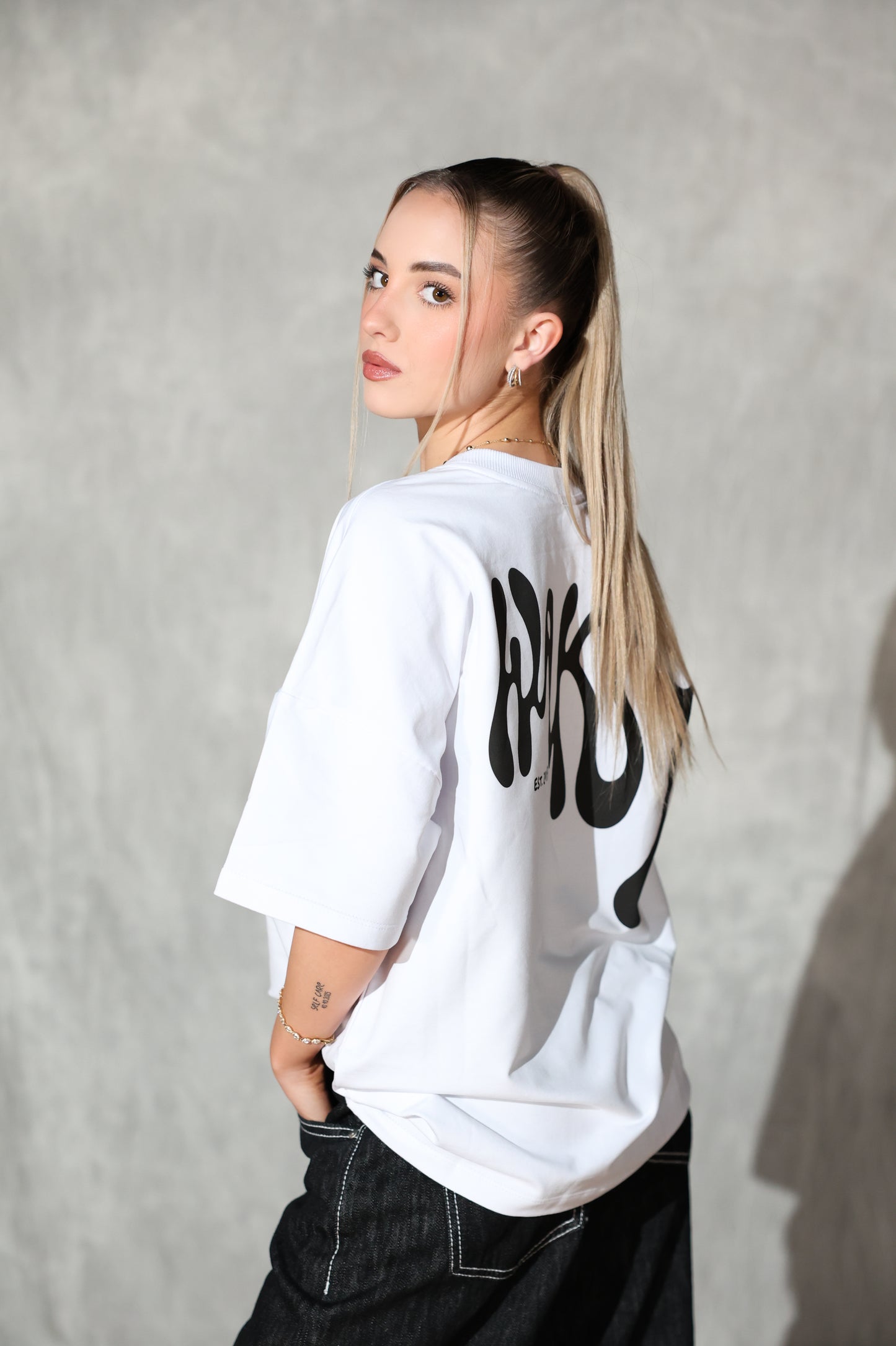 WAVY - koszulka biała, boxy