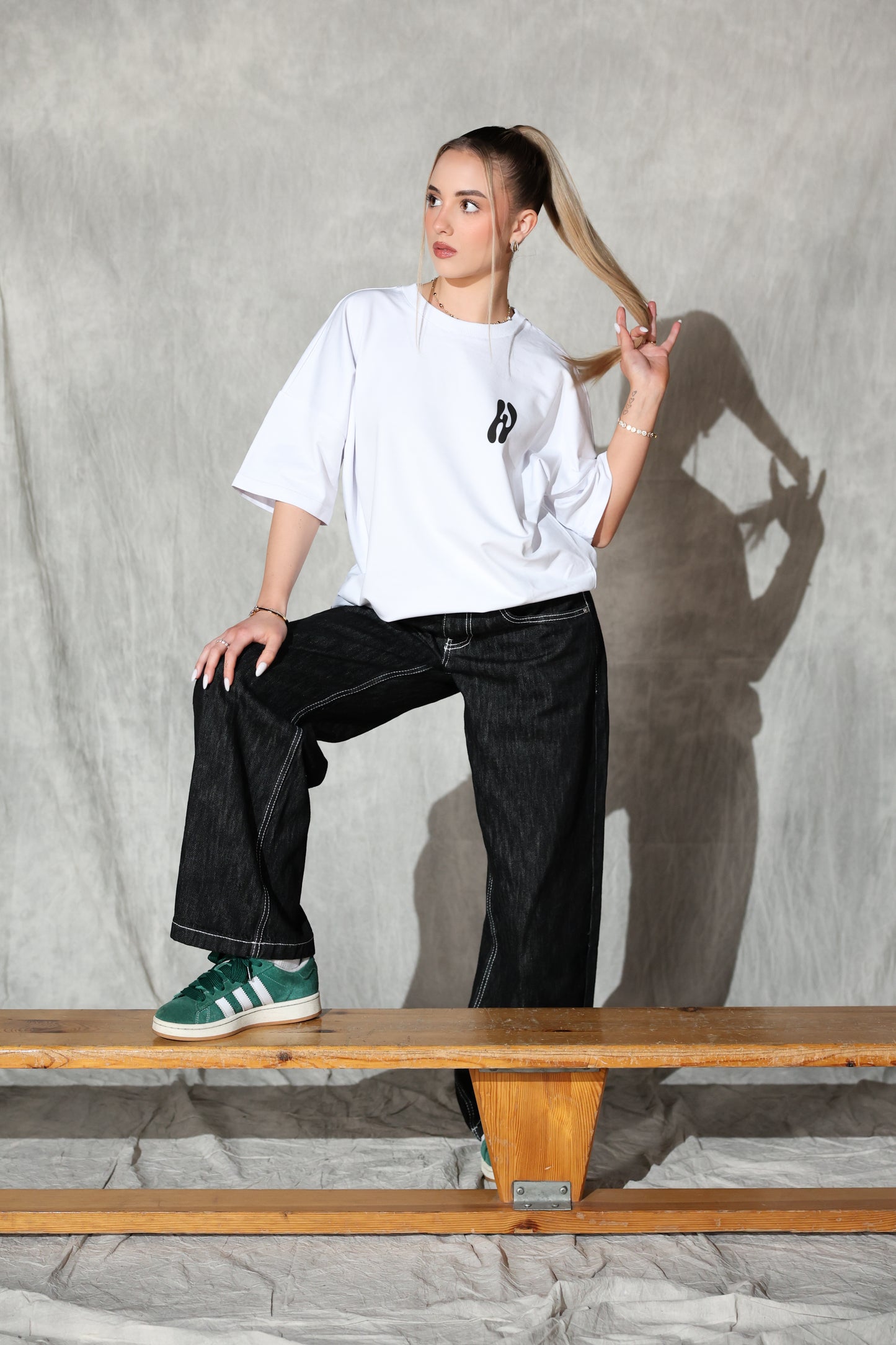 WAVY - koszulka biała, boxy