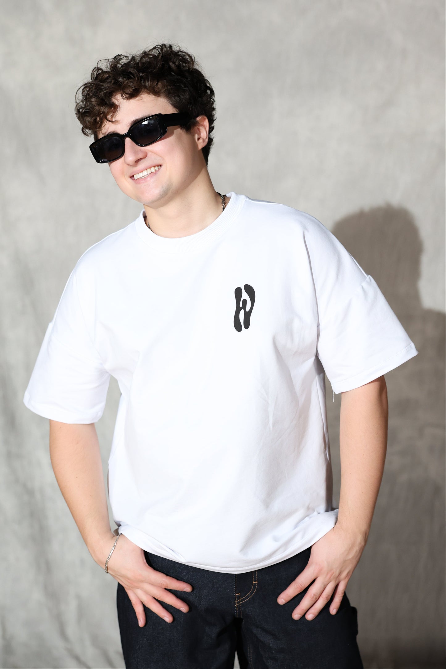 WAVY - koszulka biała, boxy