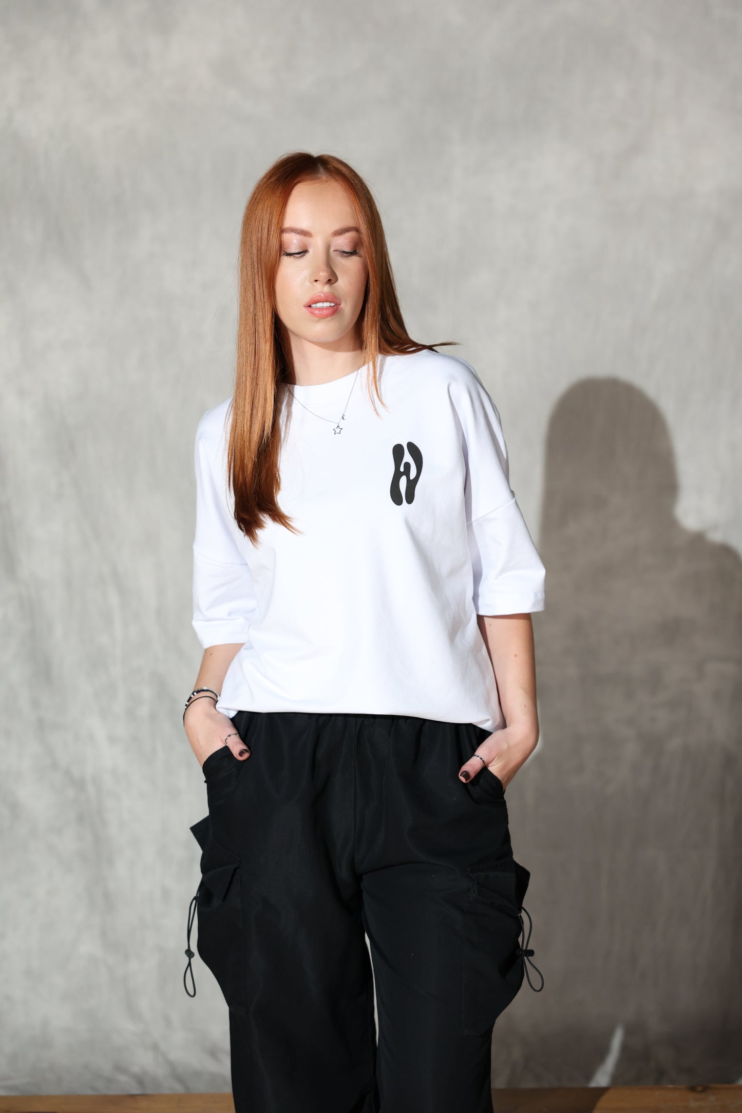 WAVY - koszulka biała, boxy